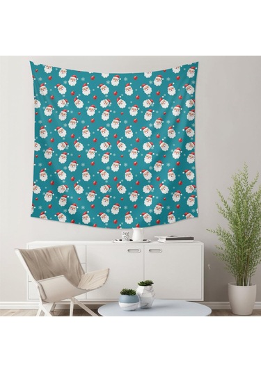 Noel Desenli 59x59 İnç Kare Duvar Halısı, Oturma Odası, Yatak Odası Ve Genç Odası İçin-a192