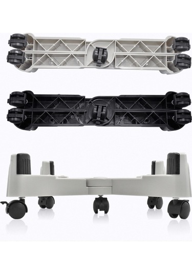 Sones 5-tekerlekli Ayarlanabilir Hareketli Kasnak X-tipi Bilgisayar Ana Bilgisayar Plastik Şasi Tepsi Tutucu Siyah