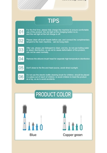 Bosphorusboutique Ucu Temizleyici, Meme Fırçası, Fırçası, Fırçası Emzik Elektrikli Biberon Biberon Bebek Xe