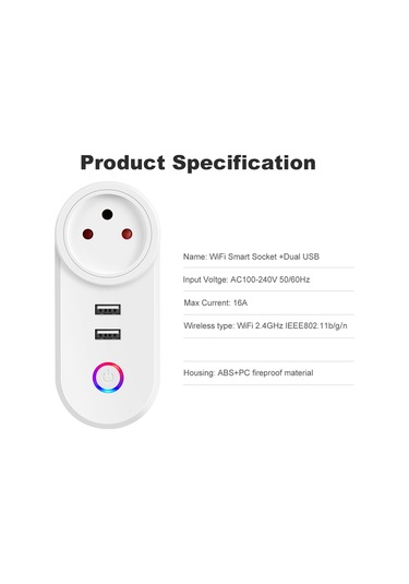 Xurunkeji İsrail Fişi Tuya Akıllı Ev 16a Wifi Akıllı Priz Güç Prizi Usb Şarj Çıkışı Alexa İçin Zamanlama Ses Kontrolü