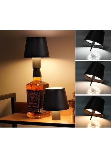 Maoyaya Modüler Şişelere Takılabilir Şarjlı Led Masa Lambası - 3 Renk, Dekoratif 320-1 Kırmızı