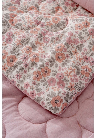 Rivaistanbul Pembe Bahar Çift Kişilik Çift Taraflı Kapitone Yorgan 200x215 Cm Pembe