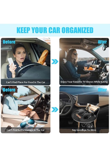 An-98 Araç İçi Katlanabilir Bardaklık Telefon Tutucu Ve Yemek Tep