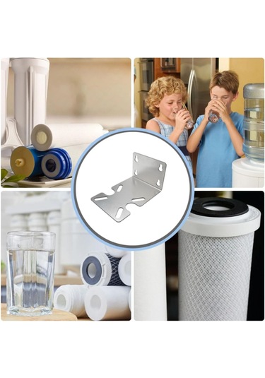 Youtek Stainless Steel Su Filtresi Kasa Braketi - Hava Ve Fırtına Dayanıklı, Duvar/potaya Montajlı, Sağlam Bağlantı Sağlar Vidalı Yok Gümüş