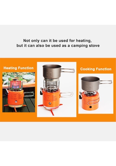 Apg-2000 W Gaz Isıtıcı Açık Kamp Sobası Isıtma,y28298-1 Turuncu