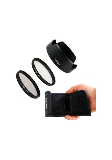 Raypro UV + Polarize Filtre 52 MM + EW-54 Parasoley + Filtre Çantası
