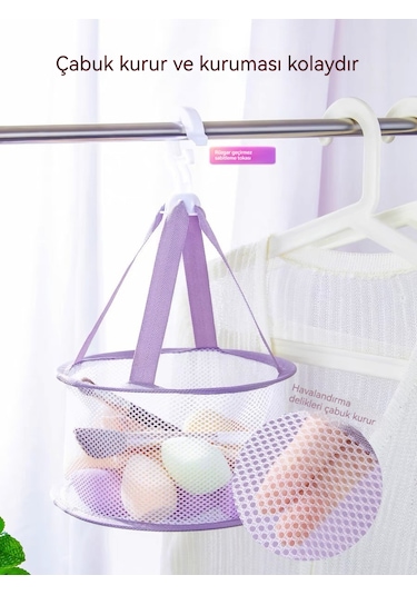 Güzellik Araçları Makyaj Yumurta Kurutma Ağı-mor