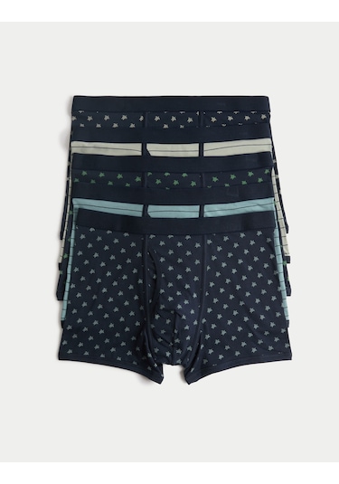 Marks & Spencer 5'li Desenli Trunk Lacivert