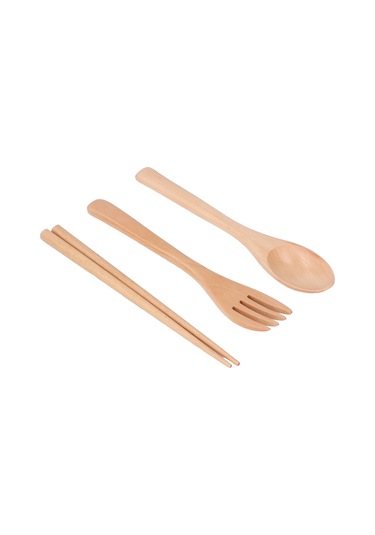 Kangvka Ağaç Kayın Yemeklik Seti 3 Parça - Gezi, Kamp İçin - Sağlıklı, Dayanıklı Ve Kolay Temizlenir Diğer