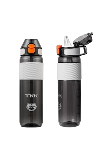 Tkk Silikon Pipetli Tritan Matara/Suluk 800 ML Siyah