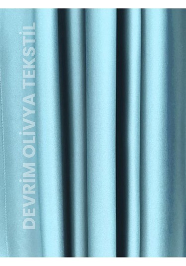 Devrim Olivya Tekstil Lüks 1. Sınıf Özel Dikim Mavi Blackout Fon Perde - Işık Geçirmez, Ekstraforlu Karartma MAvi