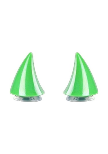 Motosiklet Kask Boynuzu Büyük Boy 7cm Yeşil