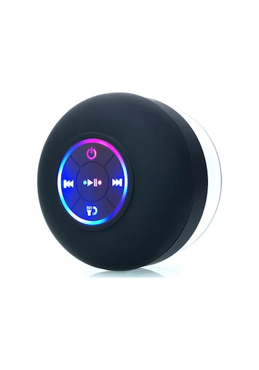 Vantuzlu Su Geçirmez Bluetooth Hoparlör Led Işıklı Su Geçirmez Banyo Küçük Mini Yaratıcı Taşınabilir Kablosuz Ses Eseri