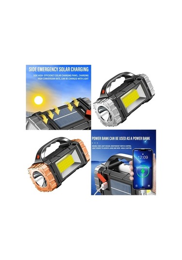 Novahub Yüksek Güçlü Şarj Edilebilir Led El Feneri Yan Işık Gold Altın Model Jy2289 Altın