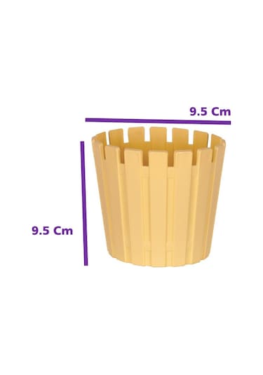 Kaktüs Saksı - Poliwork Çit Desenli Akasya Saksı