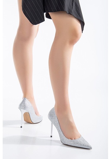 Gümüş Özel Tasarım Stiletto GÜMÜŞ