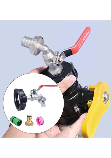 Suntek Ibc Tote Tank Adaptörü, Bahçe Hortumu Pirinç-nozul