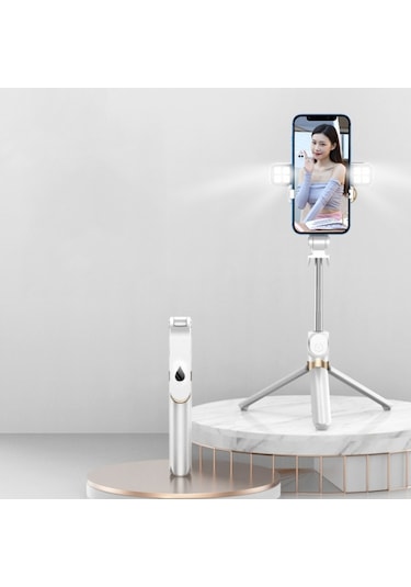 Cbtx Xt06s Canlı Güzellik Bluetooth Tripod Selfie Stick Beyaz