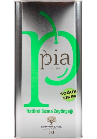 Kuser Pia Soğuk Sıkım Natürel Sızma Zeytinyağı Teneke 5 L