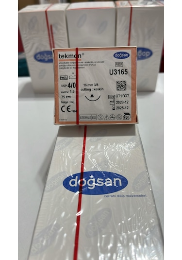 Doğsan Tekmon 4/0 16 Mm 3/8 Emilebilir Cerrahi İplik 12 Lik Kutu