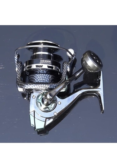 Xuweiwei Tip 8000 Büyük Metal Tekerlekli Balıkçılık Makinesi Yüksek Torklu Alüminyum Spincasting 30kg Fren Gücü Pürüzsüz Çalışma Tuzlu Tatlı Su İçin Ideal