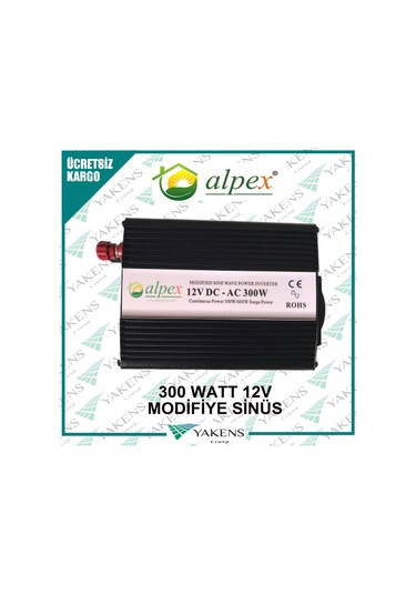 300 Watt 12V Modifiye  Sinüs Inverter Alpex