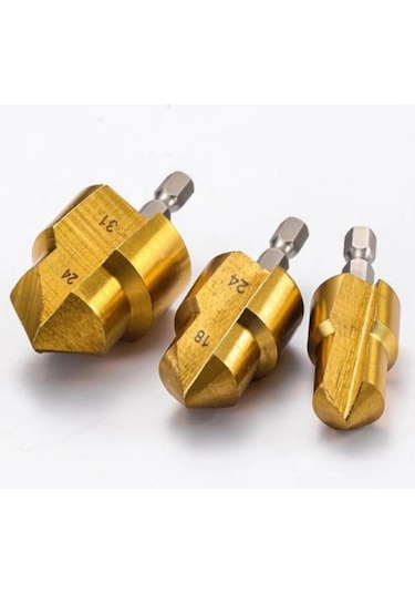 Merttools 3 Parça Havşa Matkap Uç Boru Genişletme Raybalama Uç 20-25-32