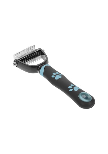 Vkemall Mavi Çift Taraflı Köpek Ve Kedi Tüy Çekici: 6 Dişli Dikme Açıcı + 11 Dişli Tüy Azaltıcı, Ergonomik Tutucu, Uzun/kısa Tüy İçin