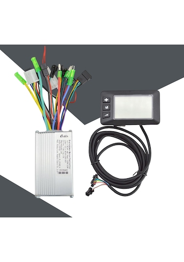 Suntek Lcd Ekran Paneli 36v 60v Ile Elektrikli Bisiklet Beyaz