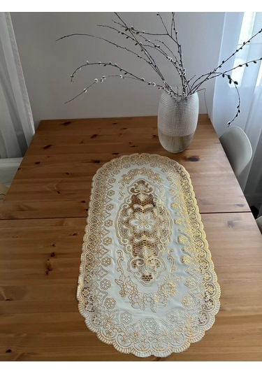 Best Price 34 Masa Bezi Oval Dekoratif 227968729 Altın Rengi