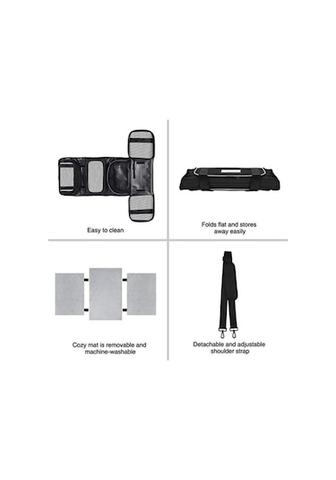 Jzcat Köpekler ve Kediler İçin 3'ü 1 Arada Taşıma Çantası