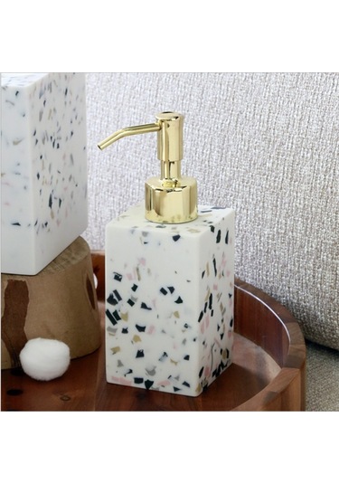 200ml El Yıkama Sıvısı Şişesi Terrazzo Desen Banyo Malzemeleri Losyon Şişesi Sabun Şişesi Taşınabilir Sabunluklar