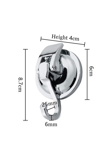 Adet Vantuzlu Kanca Seti, Ağır Hizmet Tipi Kancalar, Plastik Havlu Kancaları, Vantuzlu Duvar Kancaları, Mutfak/banyo İçin Krom Kancalar - Maksimum Yük 5 Kg Çok Renkli