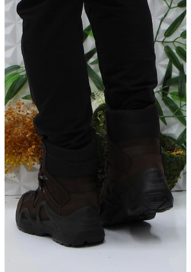 Scooter P1490 Kahve Hakiki Deri Avcı Botu Askeri Postal Su Geçirmez Erkek Bot 001