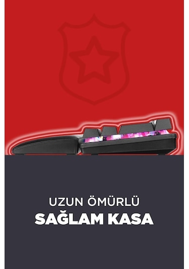 Rampage ALLY K11 12 Işık Modlu Red Switch Mekanik Bilek Destekli Rainbow Antighosting Oyuncu Klavye