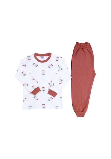 Sebi Bebe Paraşüt Pijama Takım 9159 Kiremit