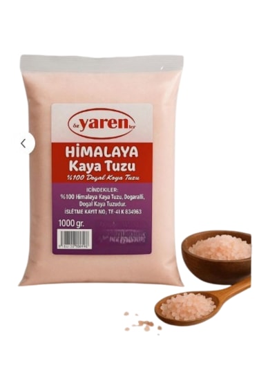 Bitkisel Himalaya Sofralık Kaya Tuzu 1000 Gr. Tekli