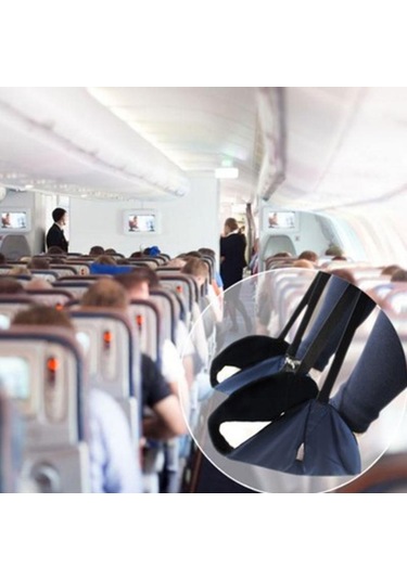 Sones Taşınabilir Mini Ayak Dayama Hamağı Ofis Ev Sandalyesi İçin Siyah