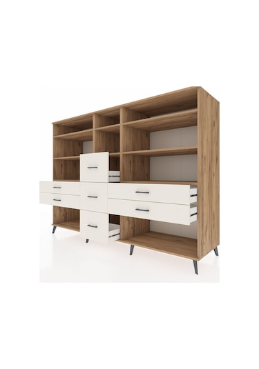 Kronos Dolap 8 Raflı 7 Çekmeceli 220x59x163 Çam-çam/aytaşı Çam-çam/aytaşı