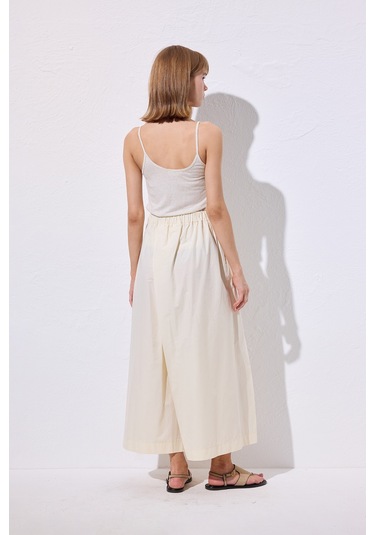 Geniş Pileli Pantolon Vanilya Vanilya