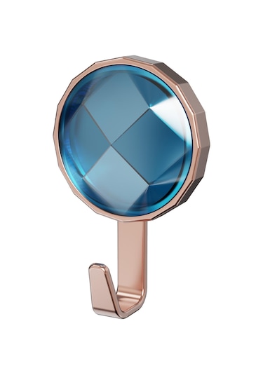 Mavi Lüks Sırlı Taşlar Kanca Duvara Monte Mutfak Banyo Kanca Deliksiz Güçlü Traceless Kapı Kanca Kendinden Yapışkanlı Asılı Kanca Mavi