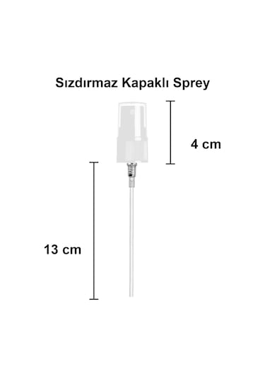 Afracam Şeffaf 100 Ml Kapaklı Sprey Dezenfektan Cam Şişe 20 Adet Siyah