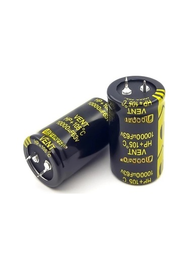 Meridiangoods 2 Adet 63v 10000uf Hoparlör Amplifikatör Ses Filtre Kondansatörü 30x50mm