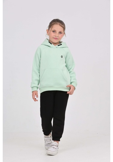 Toontoy Kız Çocuk Garni Nakışlı Eşofman Takım Mint Yeşili