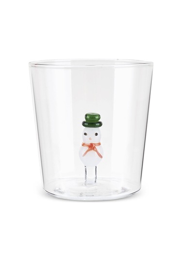 Karaca New Year Yılbaşı Cosa Kardan Adam Figürlü Su Bardağı Şeffaf