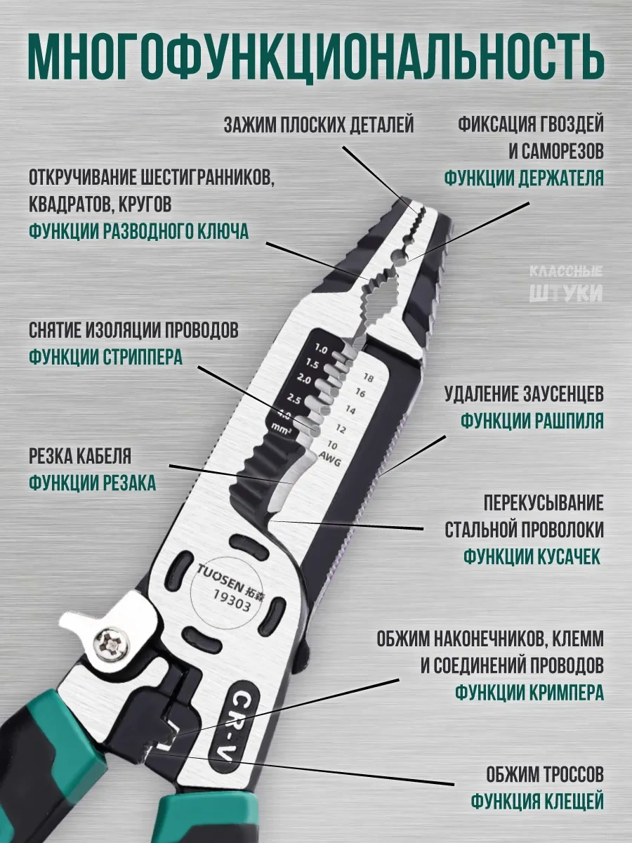 Klassnye Stuki Elektrikçi İçin Çok Fonksiyonlu Paspasate Ve Stripper 202674790