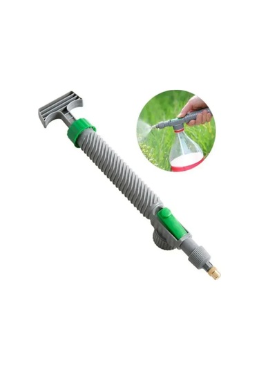 Xiyyadms Bahçe Ve Temizlik İçin Çok Amaçlı İçecek Şişesi Sprey Başlığı - 29cm Gri Balık Kılçığı Desenli