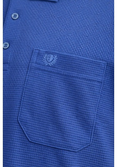 Classics Men Simenti Regular Fit Polo Yaka Uzun Kol Sweatshirt - 7567 Mavi