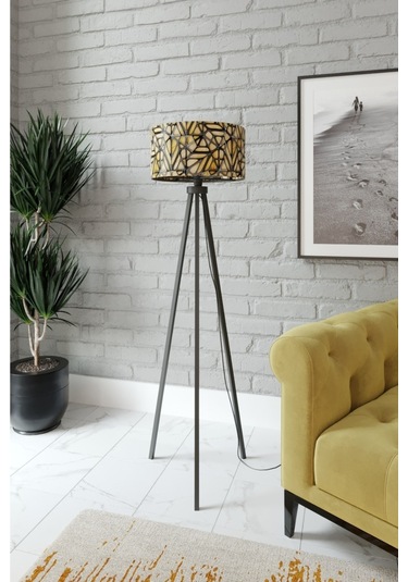 Tripod Üç Ayaklı Lambader Dekoratif Aydınlatma Tripod Lambader Şapka Rengi