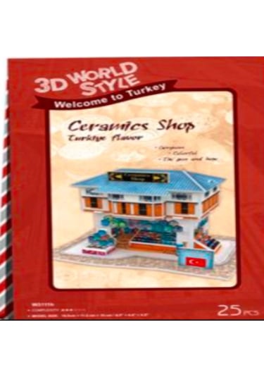 Cubicfun 3d Puzzle 25 Parça Türk Seramik Mağazası W3111h